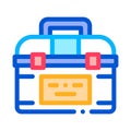 Toolbox Case Icon Vector Outline Illustration