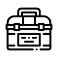 Toolbox Case Icon Vector Outline Illustration