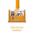 Toolbox electrician vector Royalty Free Stock Photo