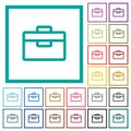 Toolbox flat color icons with quadrant frames