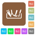 Toolbox rounded square flat icons Royalty Free Stock Photo