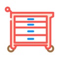 toolbox garage color icon vector illustration