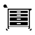 toolbox garage glyph icon vector illustration