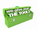 Toolbox we give the tools green