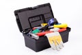 Toolbox with gloves