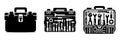 Toolbox Icons - A Comprehensive Collection of Repair and Maintenance Tools Royalty Free Stock Photo