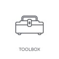 Toolbox linear icon. Modern outline Toolbox logo concept on whit