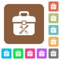Toolbox rounded square flat icons Royalty Free Stock Photo