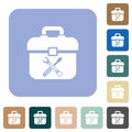 Toolbox rounded square flat icons Royalty Free Stock Photo