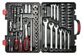 Toolbox set of wrenches, car mechanic tools in case