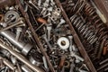 Toolbox with small screws Royalty Free Stock Photo