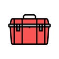 toolbox tool repair color icon vector illustration