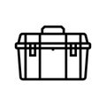 toolbox tool repair line icon vector illustration