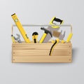 Toolbox. Vector construction tools. Home repair