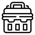 Toolkit icon outline vector. Tool box