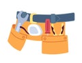 Tools belt on waist 2D cartoon object