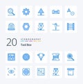 20 Tools Blue Color icon Pack like tools electricity thread view eye Royalty Free Stock Photo