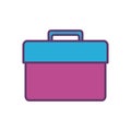 Tools box line and fill style icon vector design