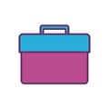 Tools box line and fill style icon vector design