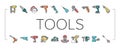 Tools For Building And Repair Icons Set Vector .