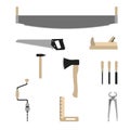 Tools of carpenter - vector Royalty Free Stock Photo