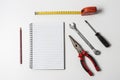 Tools check list notepad