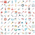 Tools Color Vector Icons set every single icon can easily modify or edit Royalty Free Stock Photo