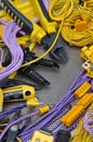 Tools and component for electrical installation Royalty Free Stock Photo