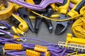 Tools and component for electrical installation Royalty Free Stock Photo