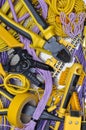 Tools and component for electrical installation Royalty Free Stock Photo