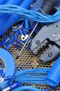 Tools and component for electrical installation Royalty Free Stock Photo