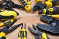 Tools and component for electrical installation Royalty Free Stock Photo