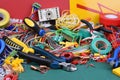 Tools and component used in electrical installations Royalty Free Stock Photo