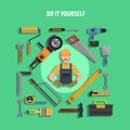 Tools Concept Flat Illustration