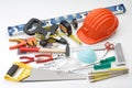 Helmet and tools for constructions