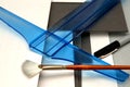 Tools for cutting matboard to frame artwork. Royalty Free Stock Photo