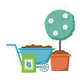 tools decoration gardening flat design