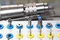 Tools for dental prosthetist drill box set Royalty Free Stock Photo