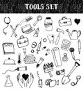 Tools Doodles Set