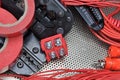 Tools for electricians crimpers and accessories Royalty Free Stock Photo