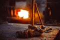 Tools in the forge Royalty Free Stock Photo
