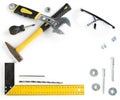Tools frame with copy space Royalty Free Stock Photo