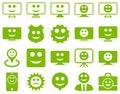 Tools, gears, smiles, dilspays icons