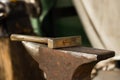 Tools- hammer on blacksmith anvil Royalty Free Stock Photo