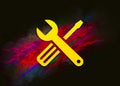 Tools icon colorful paint abstract background brush strokes illustration design