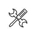 Tools icon Flat line illustration Royalty Free Stock Photo
