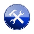 Tools icon glossy blue.