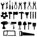 Tools icon set Royalty Free Stock Photo