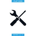 Tools Icon Vector Logo Design Template. Screwdriver and Wrench Icon Royalty Free Stock Photo