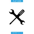 Tools Icon Vector Logo Design Template. Screwdriver and Wrench Icon Royalty Free Stock Photo